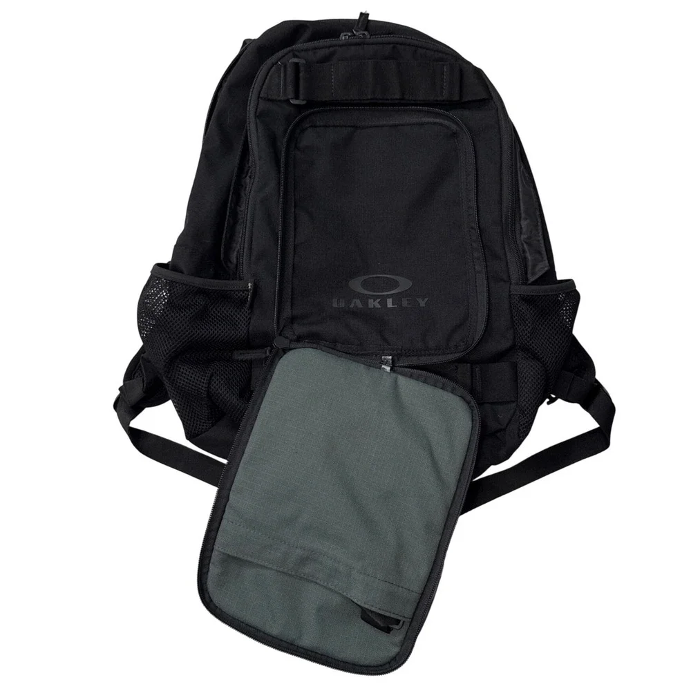 Oakley Cordura Fabric Backpack Black Charcoal Grey Tactical Outdoor Bag